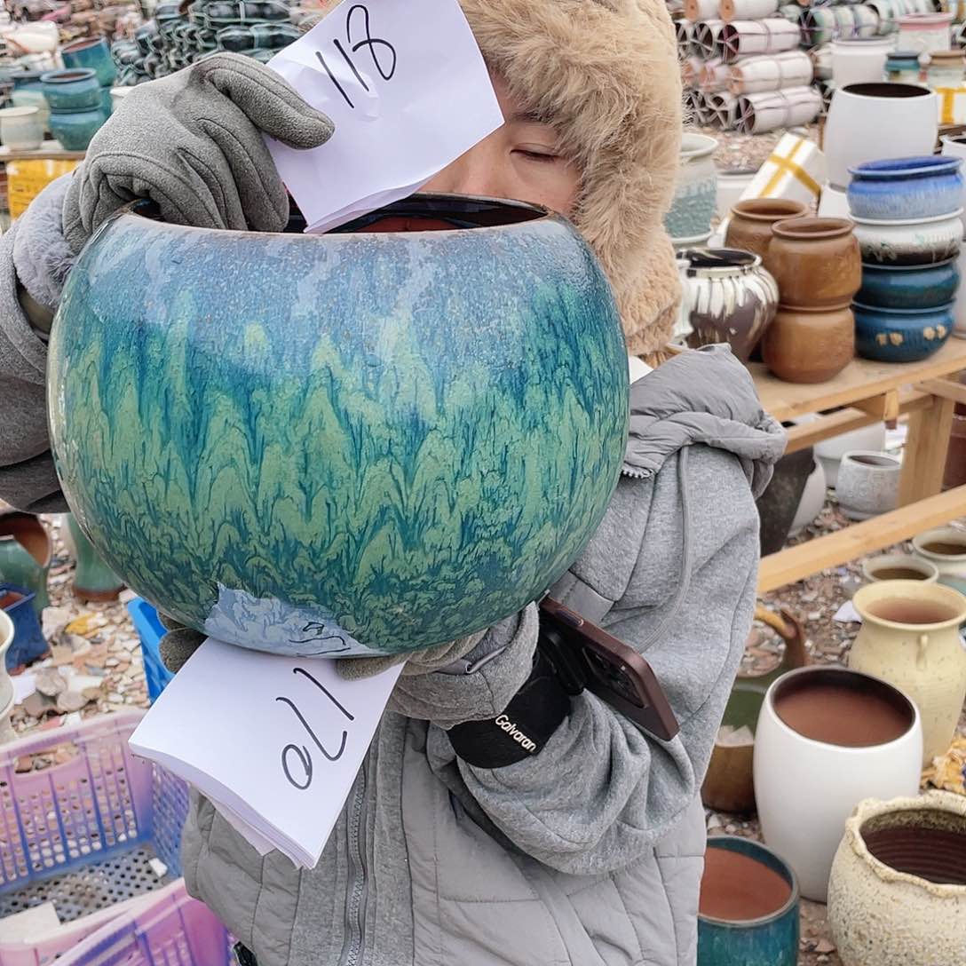 红陶王嫂花盆0123-118