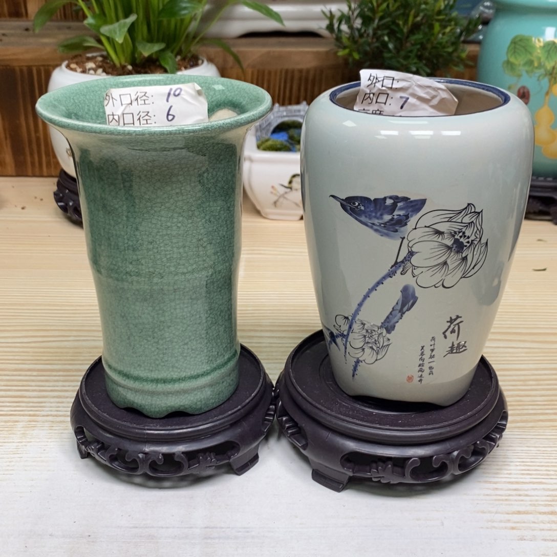 紫砂陶瓷花盆浮力
