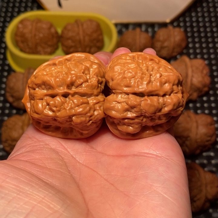 海***蓝文玩核桃把件四深开八腿肌肉蛙