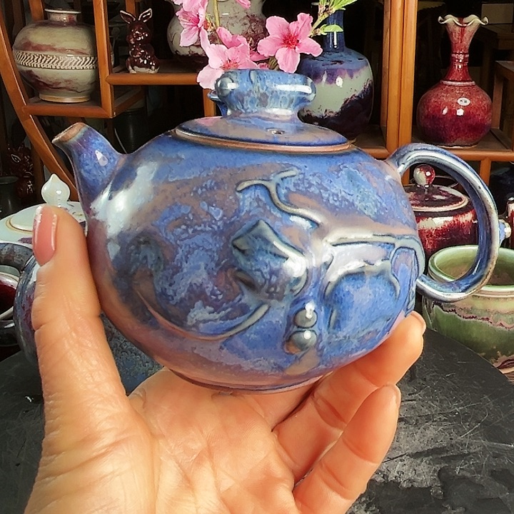 牛家钧窑牛自恒老师钧瓷壶