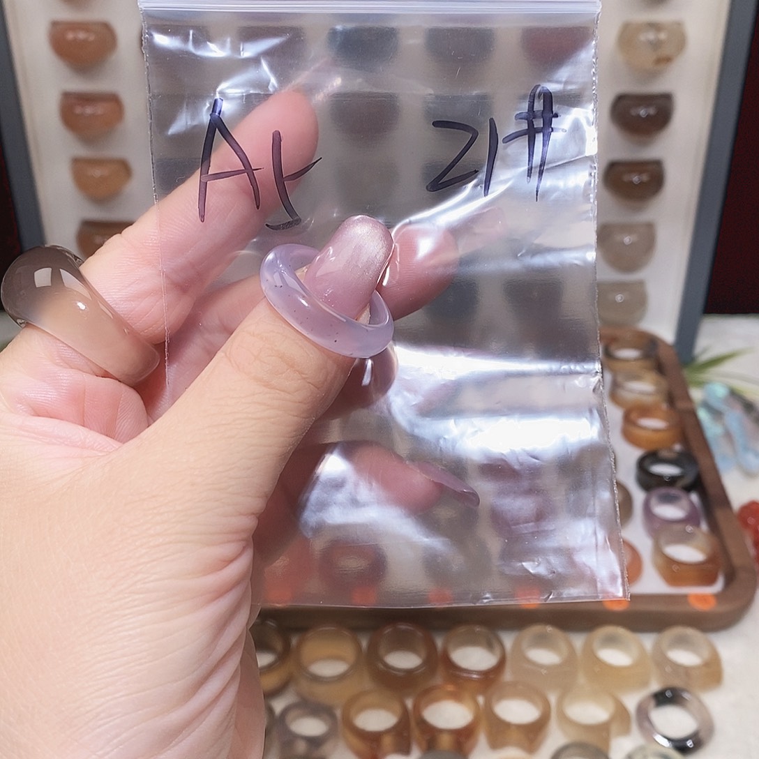 玛瑙/玉髓未镶嵌戒指港21福利款不退换
