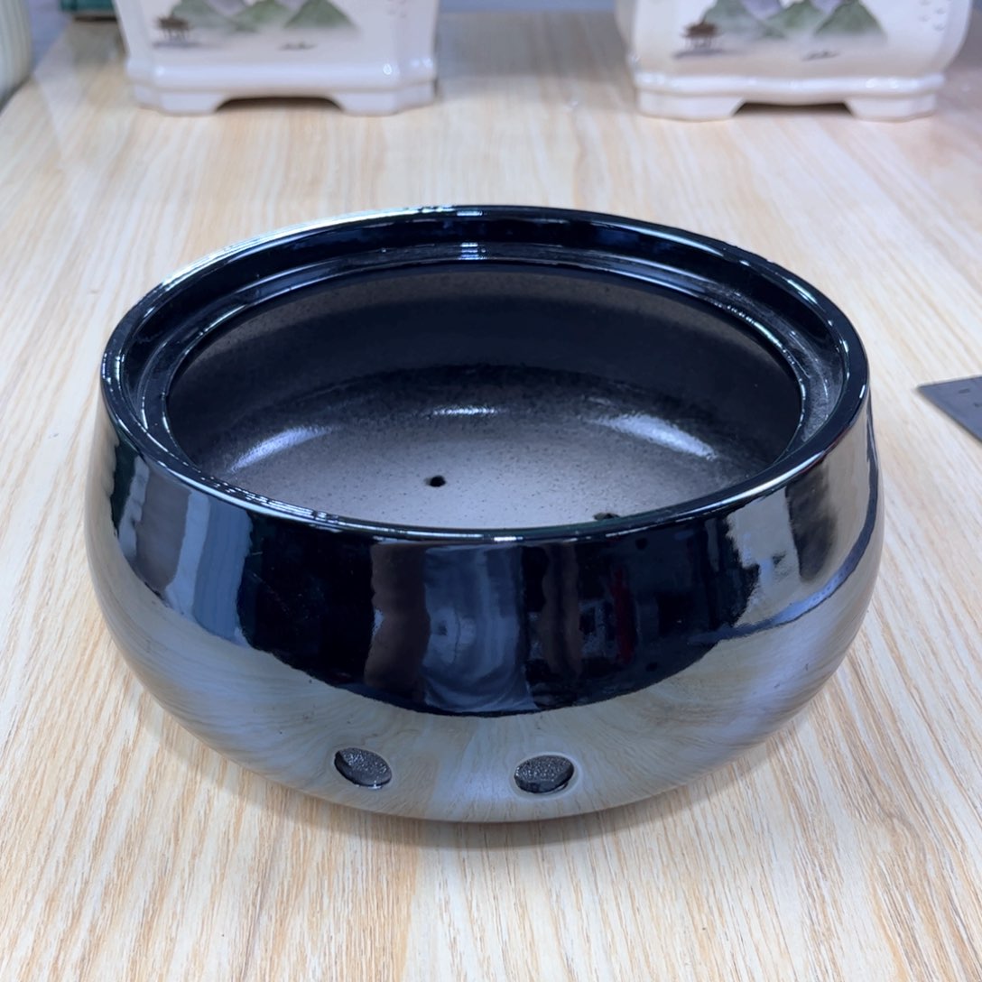 口 17*8.5陶瓷绿植多肉花盆拍满8.8包邮发货