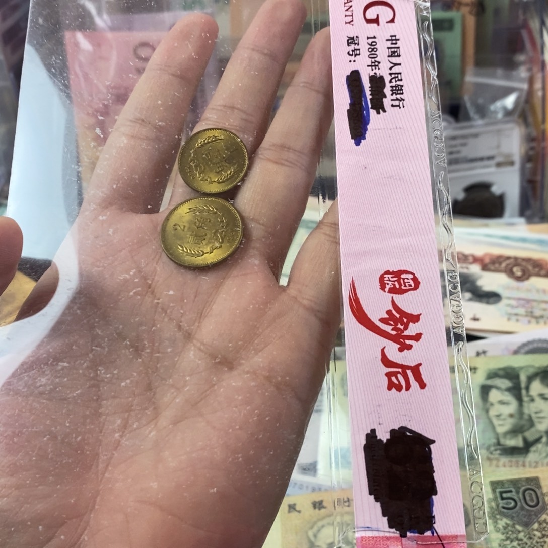 80长城币一起2枚一起一枚2毛一枚1毛