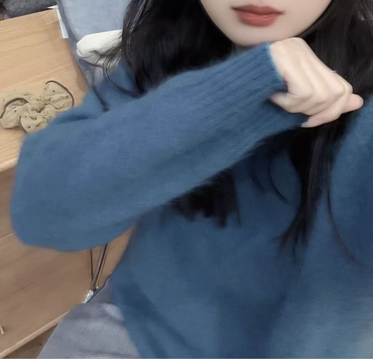 七言家轻奢拉绒！#孔雀蓝羊毛羊绒无缝一体绒感软糯毛衣