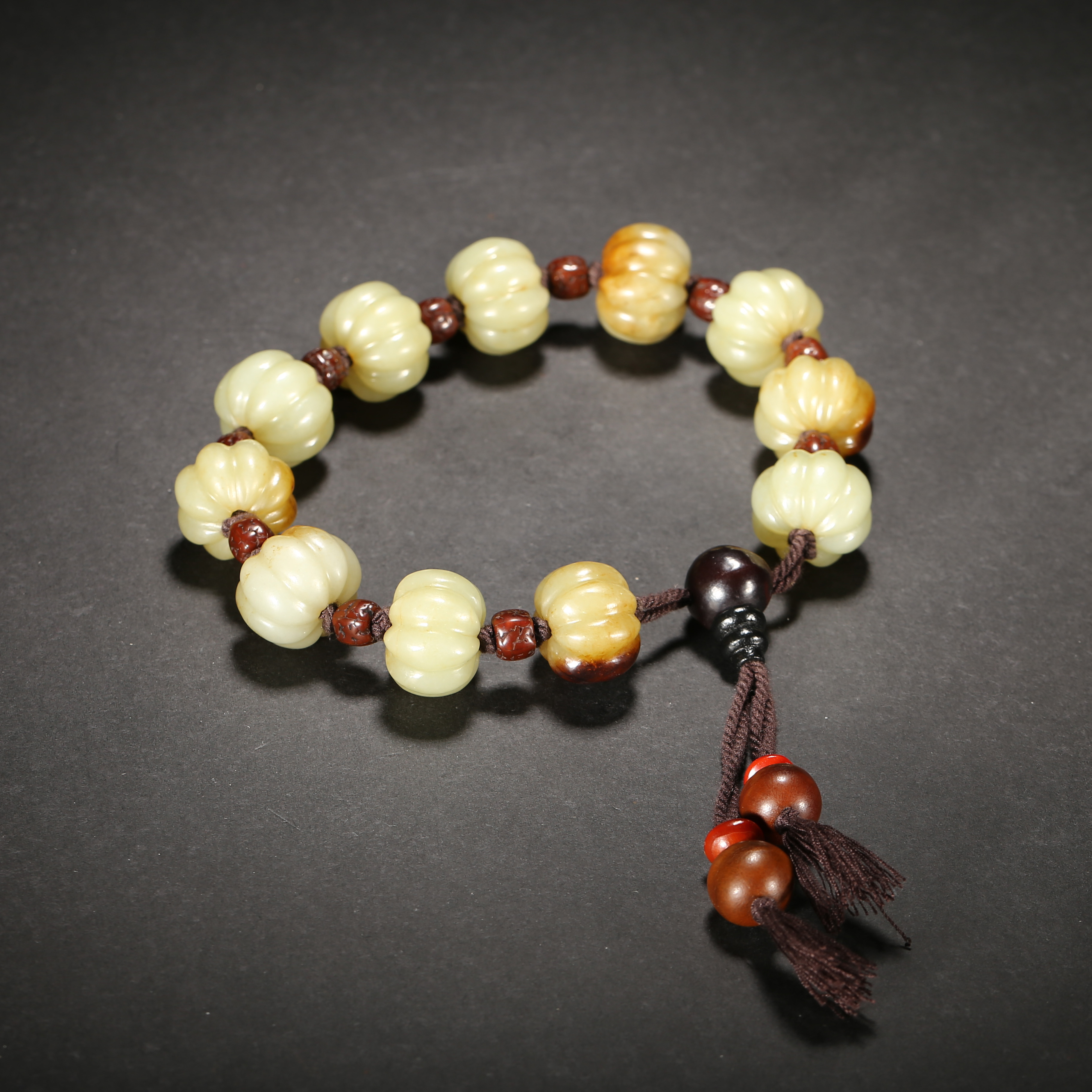 清代*瓜珠玉手持/02SW0728/和田玉【北京文博】