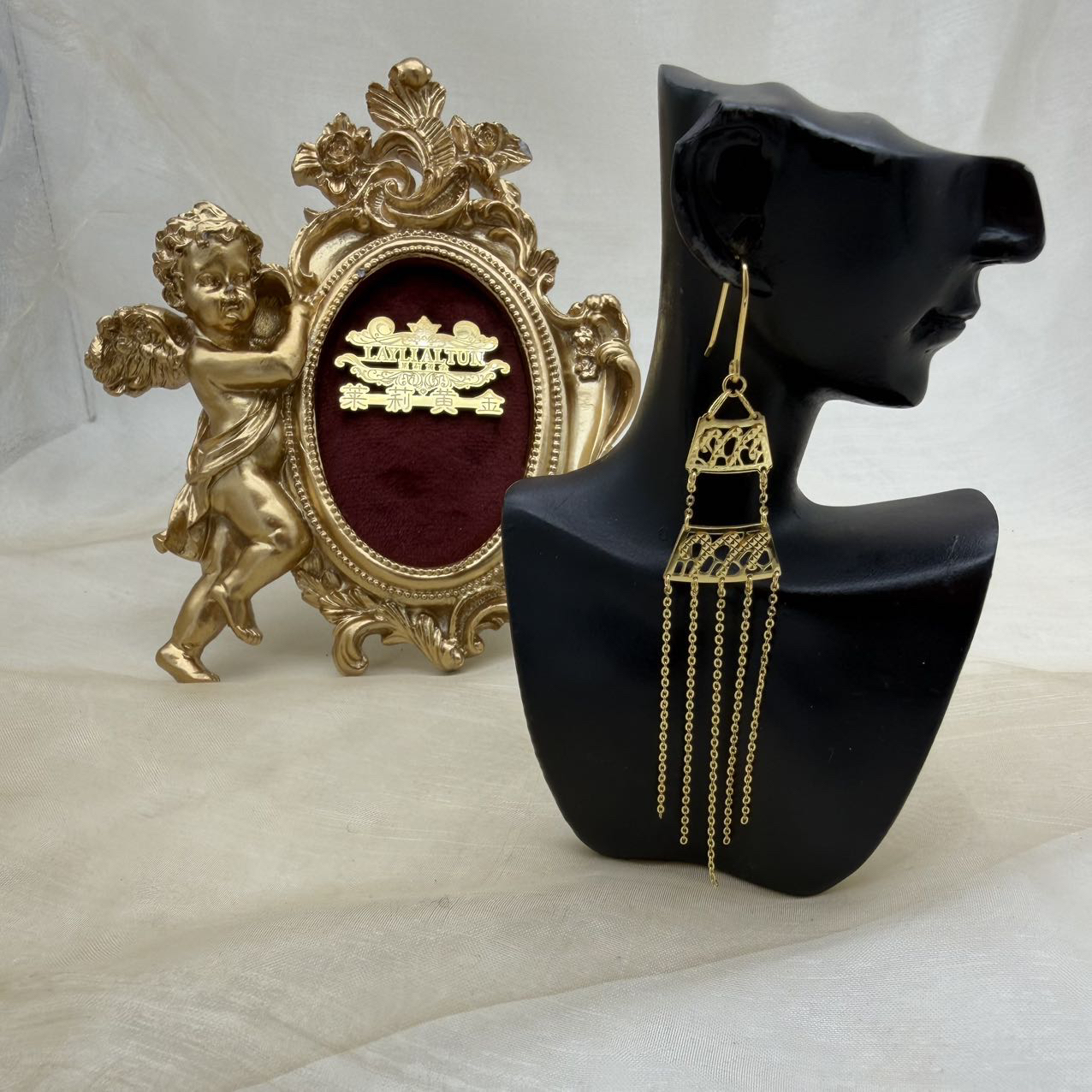 C播 6.14g 足金999 耳饰 e