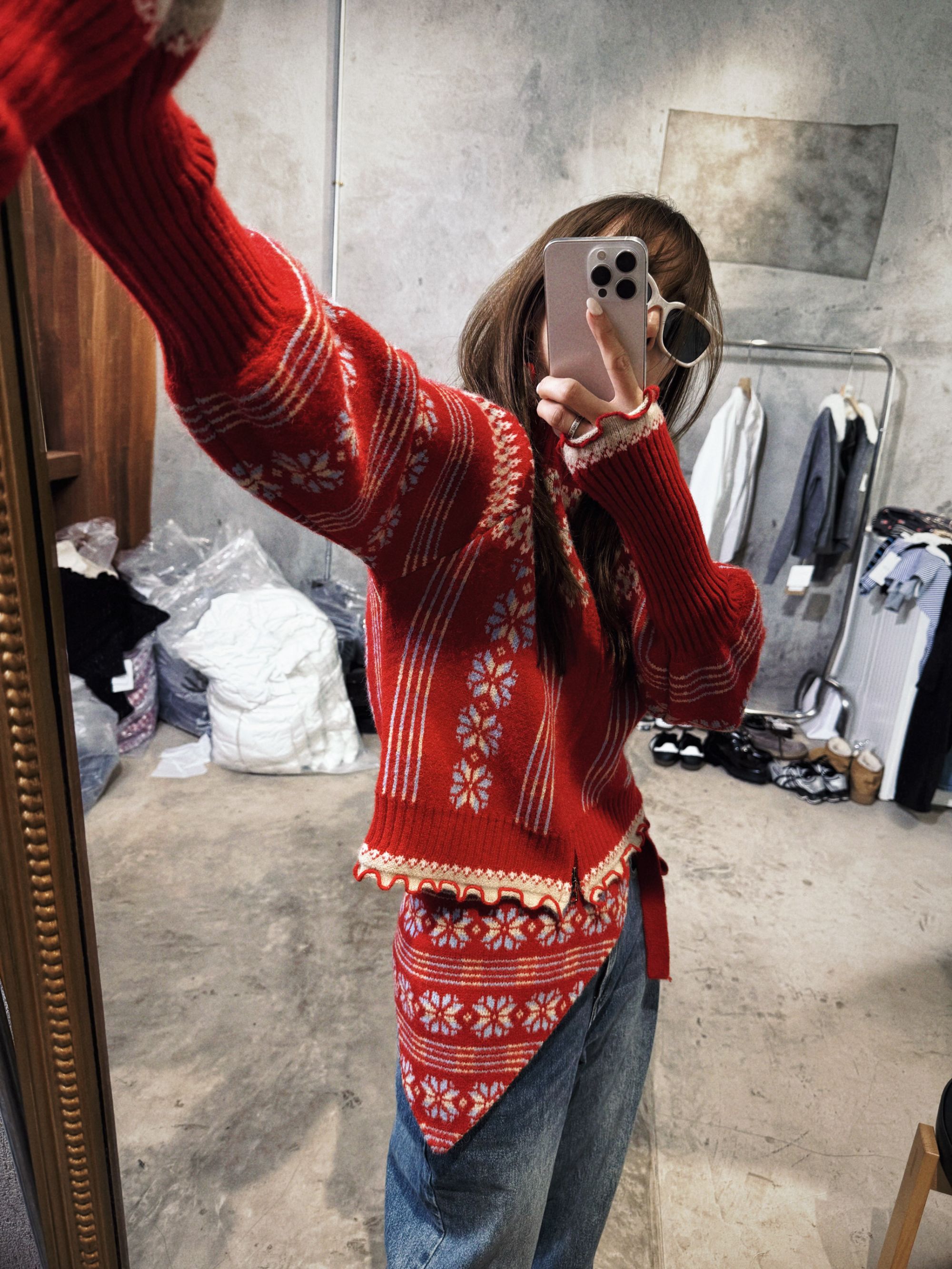 2603费尔岛毛针织开衫