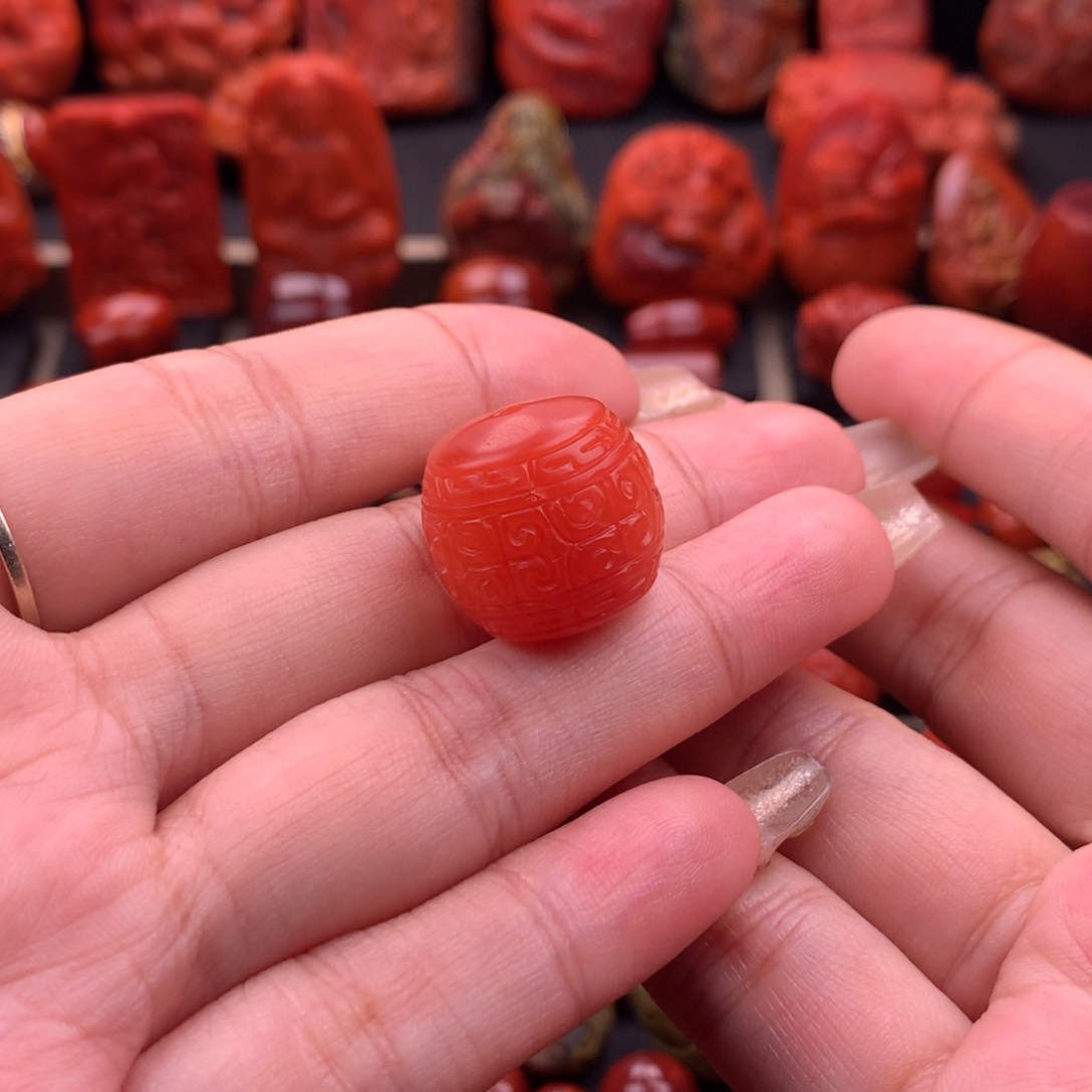 南红玛瑙南红保山回纹老型18mm➕未镶嵌