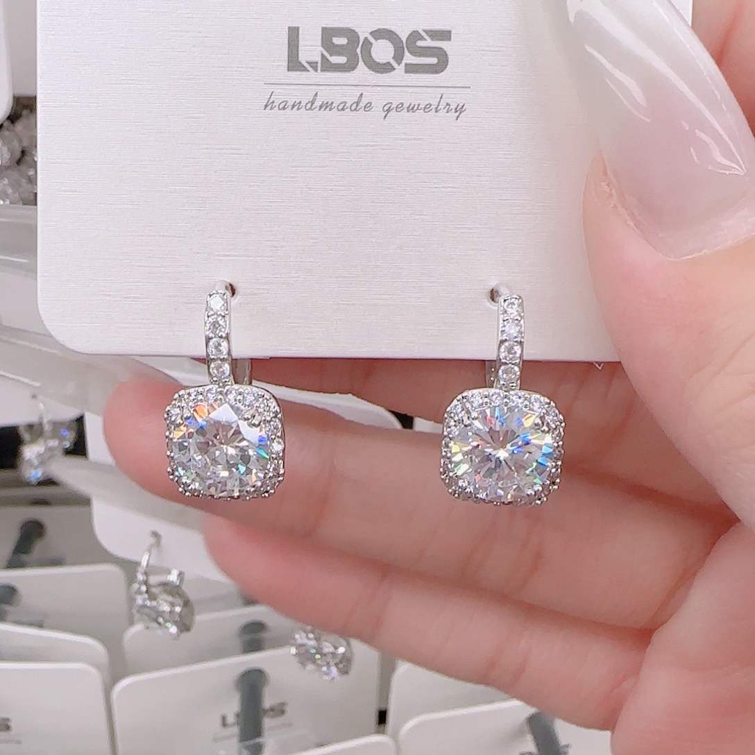 锆石铜合金925银耳环