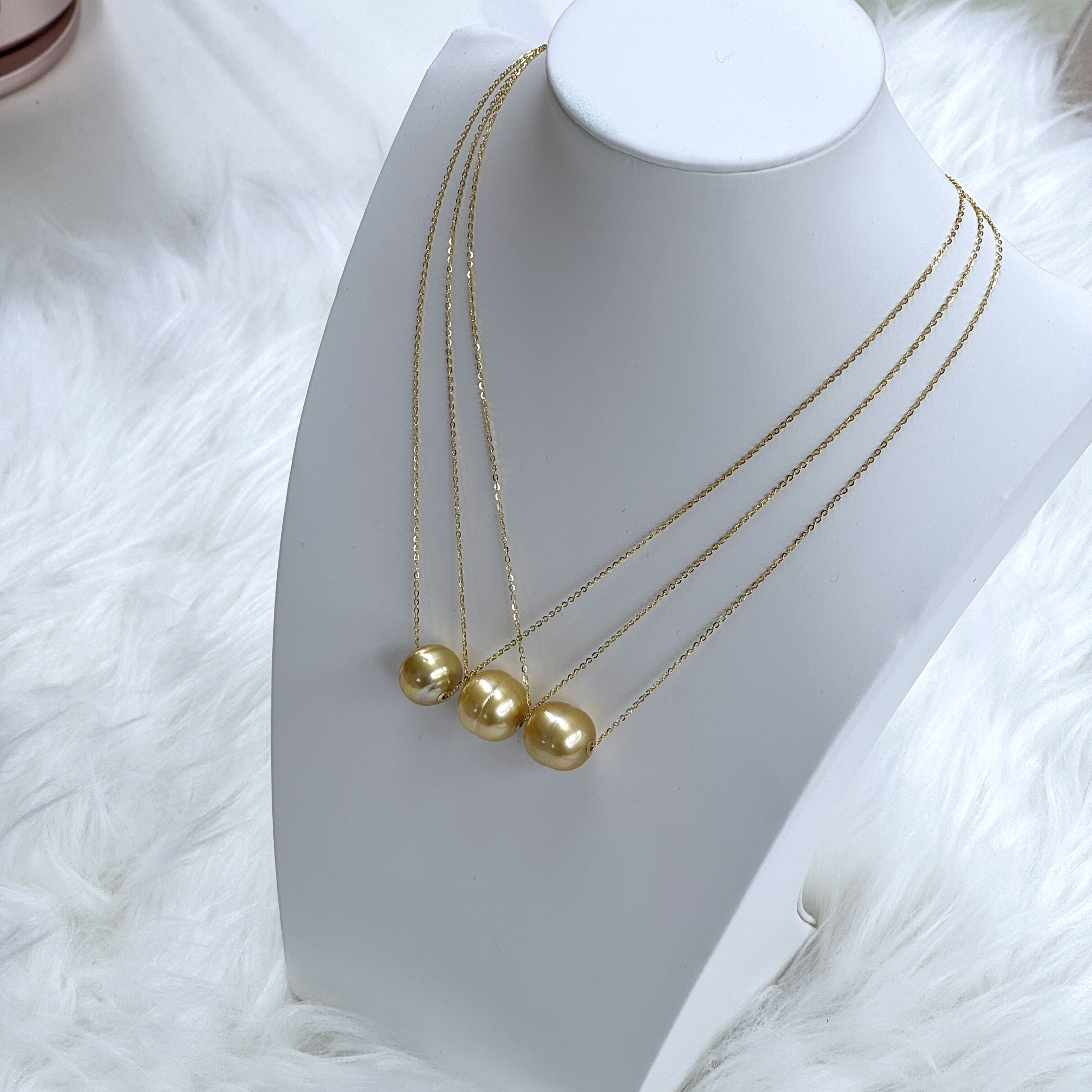 【缘美真珠DZ258】金珍珠巴洛克18K金镶嵌路路通14-15MM多样性发一