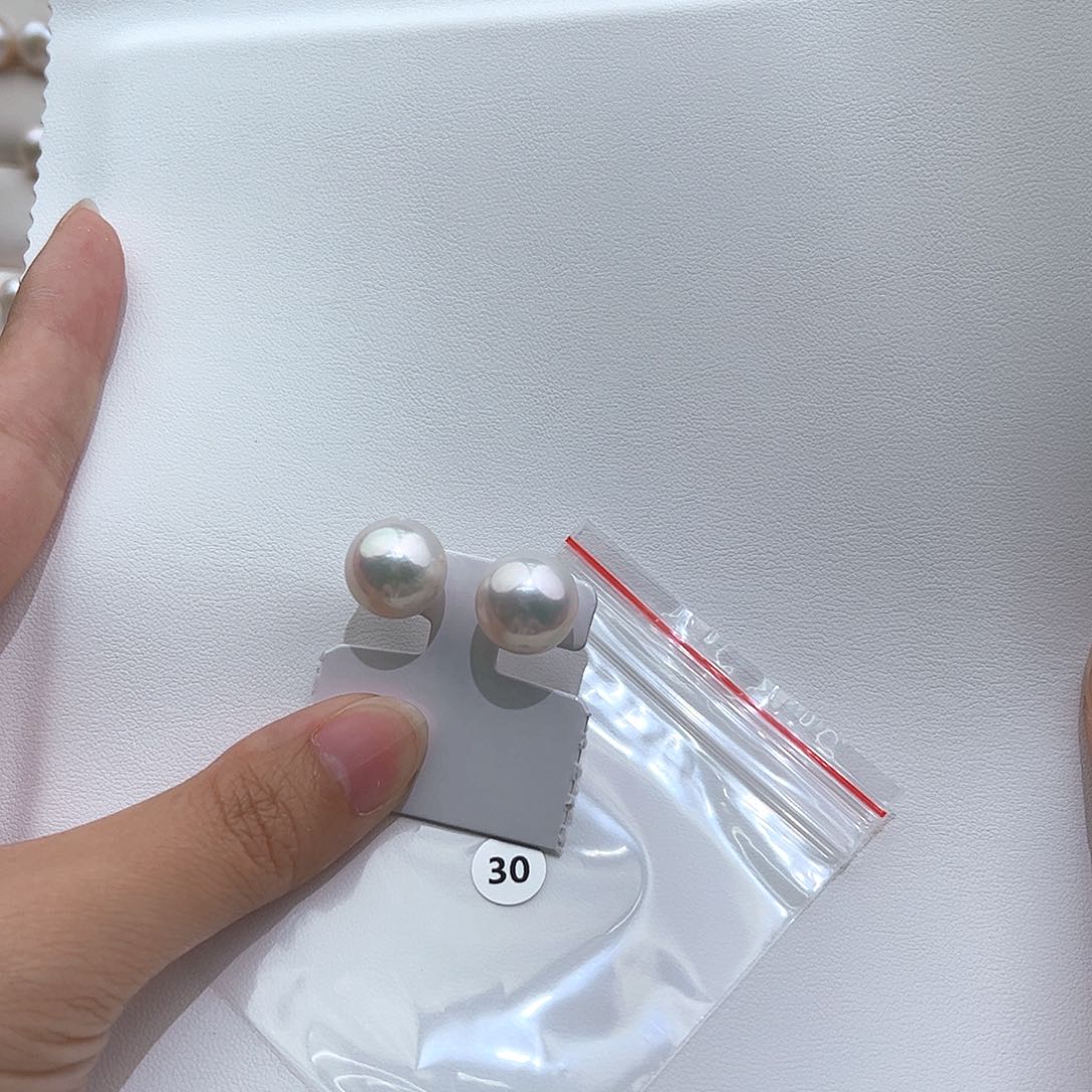 银S925镶嵌淡水珍珠耳饰