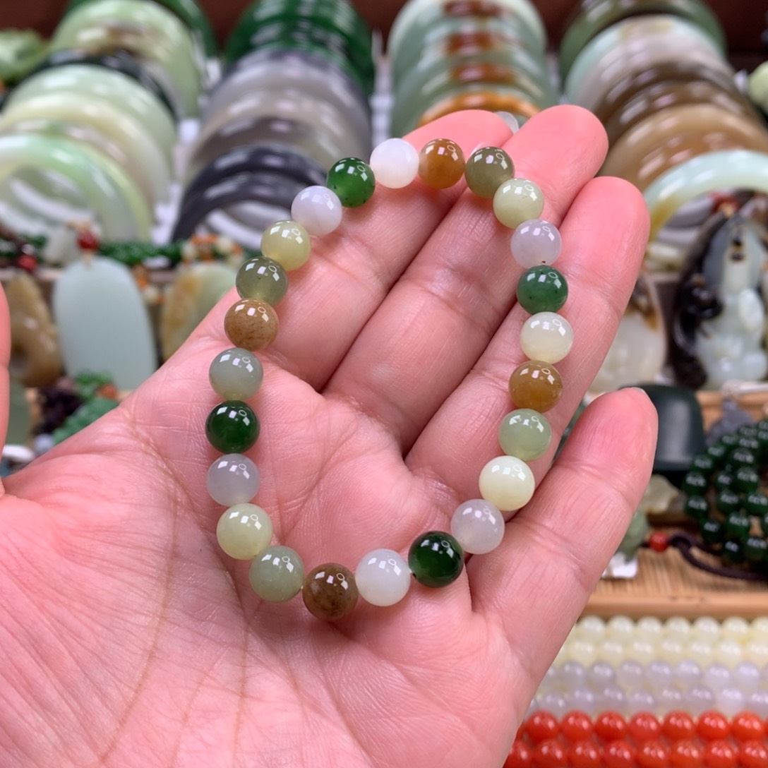 和田玉未镶嵌手链卡0.8