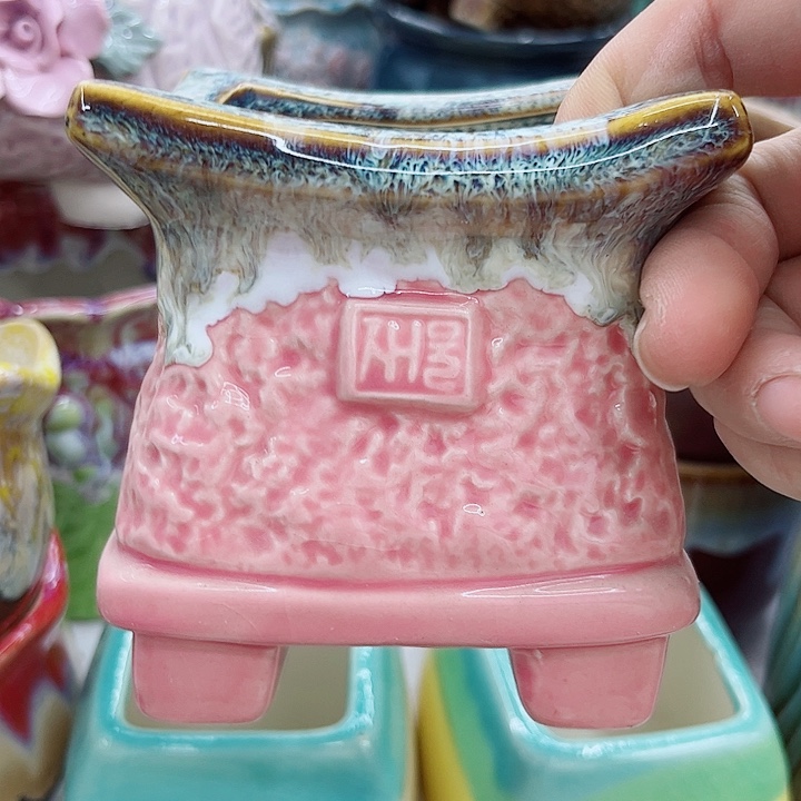 多肉绿植陶瓷花盆9.9包邮，有孔