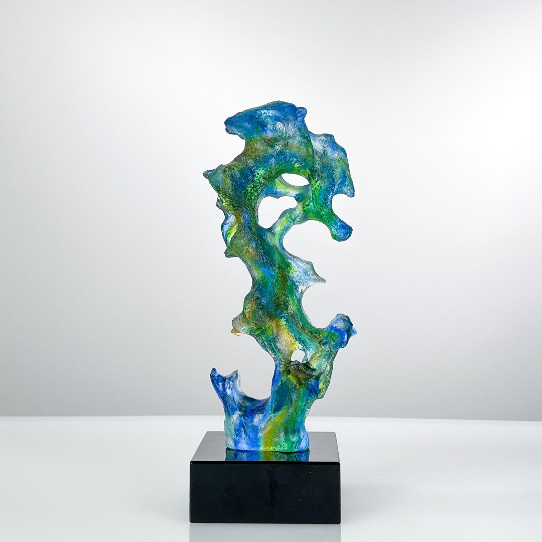 巴比特【小号太湖石】新中式意式简约现代轻奢纯手工水晶琉璃摆件