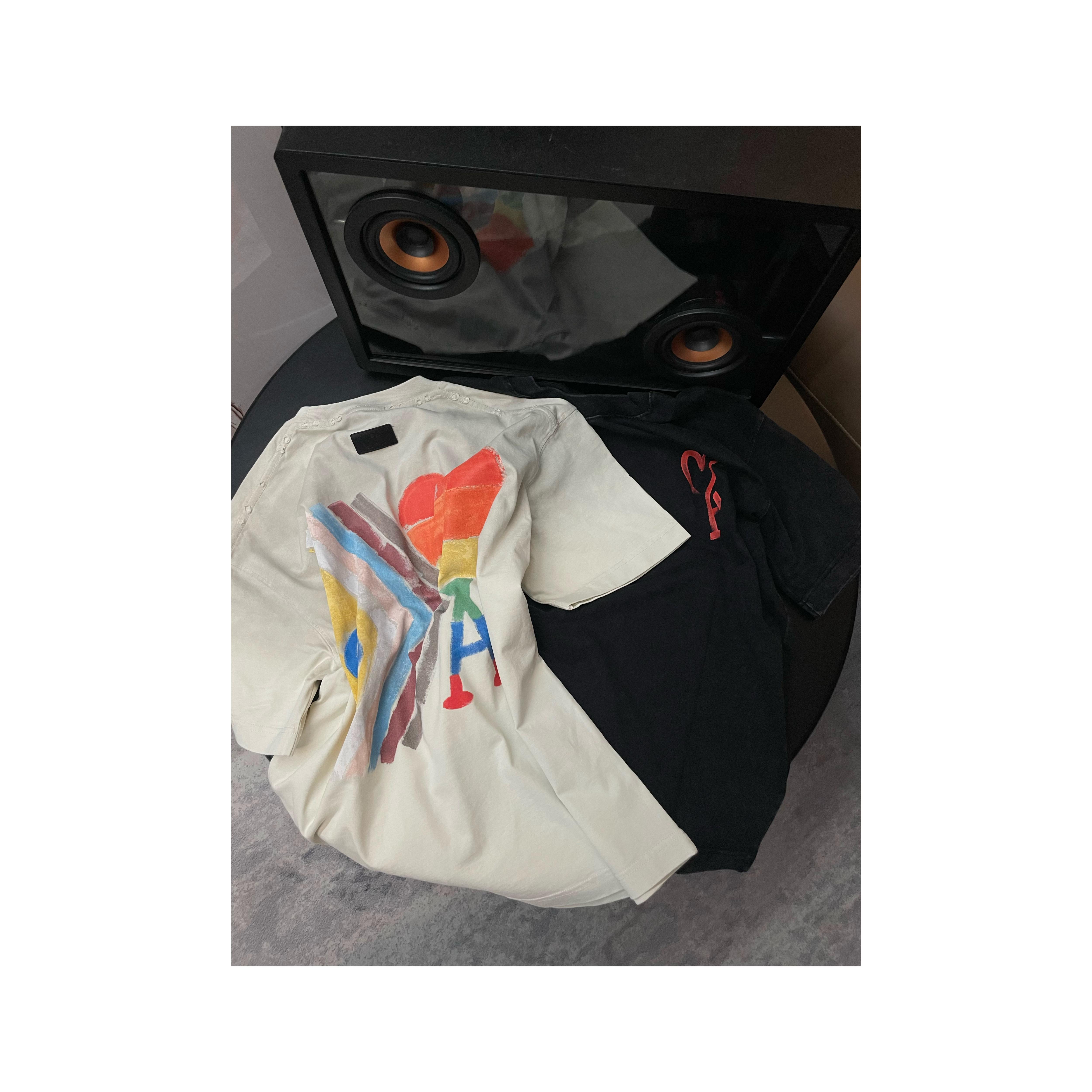 《现货》【A】夏季新品时尚轻薄宽松大版情侣短袖圆领T恤Ani-B919