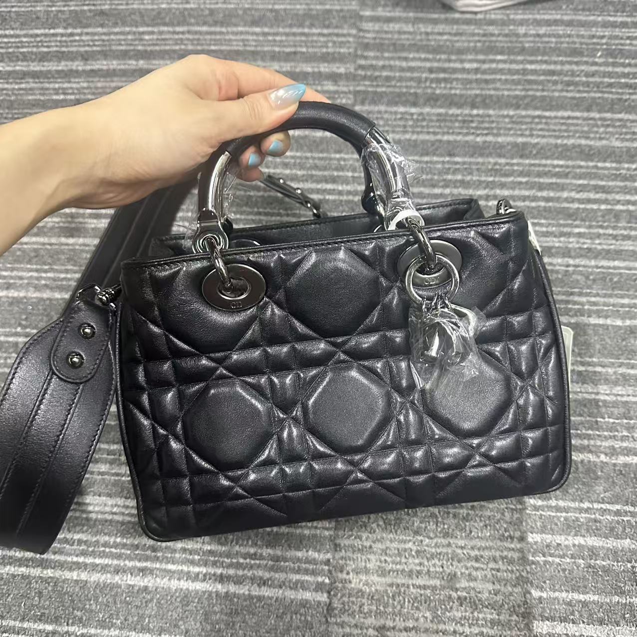 95新 DIOR/迪奥 迪奥黑色手提04006/二奢包包