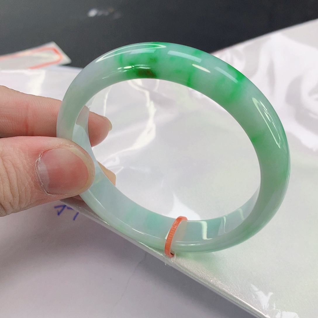 翡翠手镯未镶嵌015缅甸天然翡翠A货