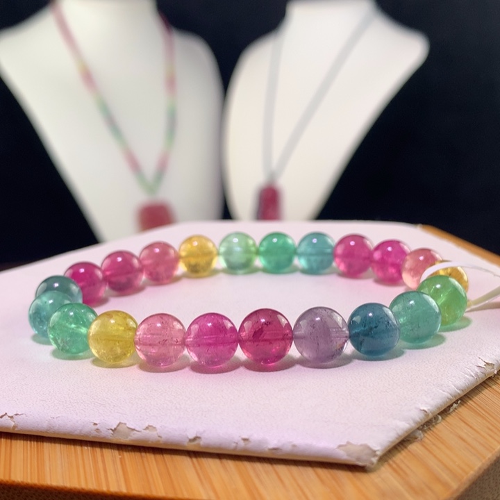 手链未镶嵌双色碧玺