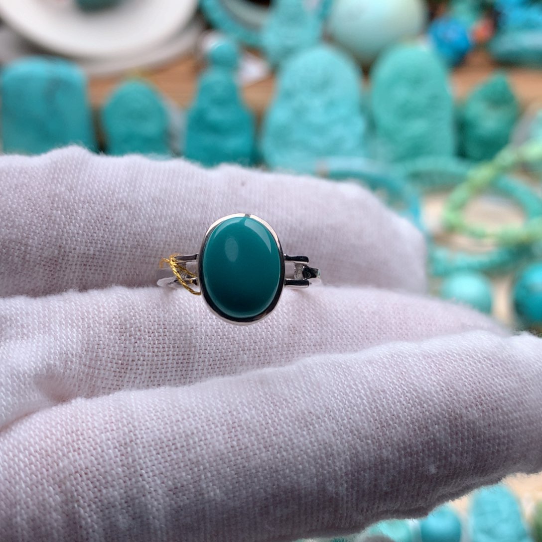 绿松石颈饰银S925镶嵌