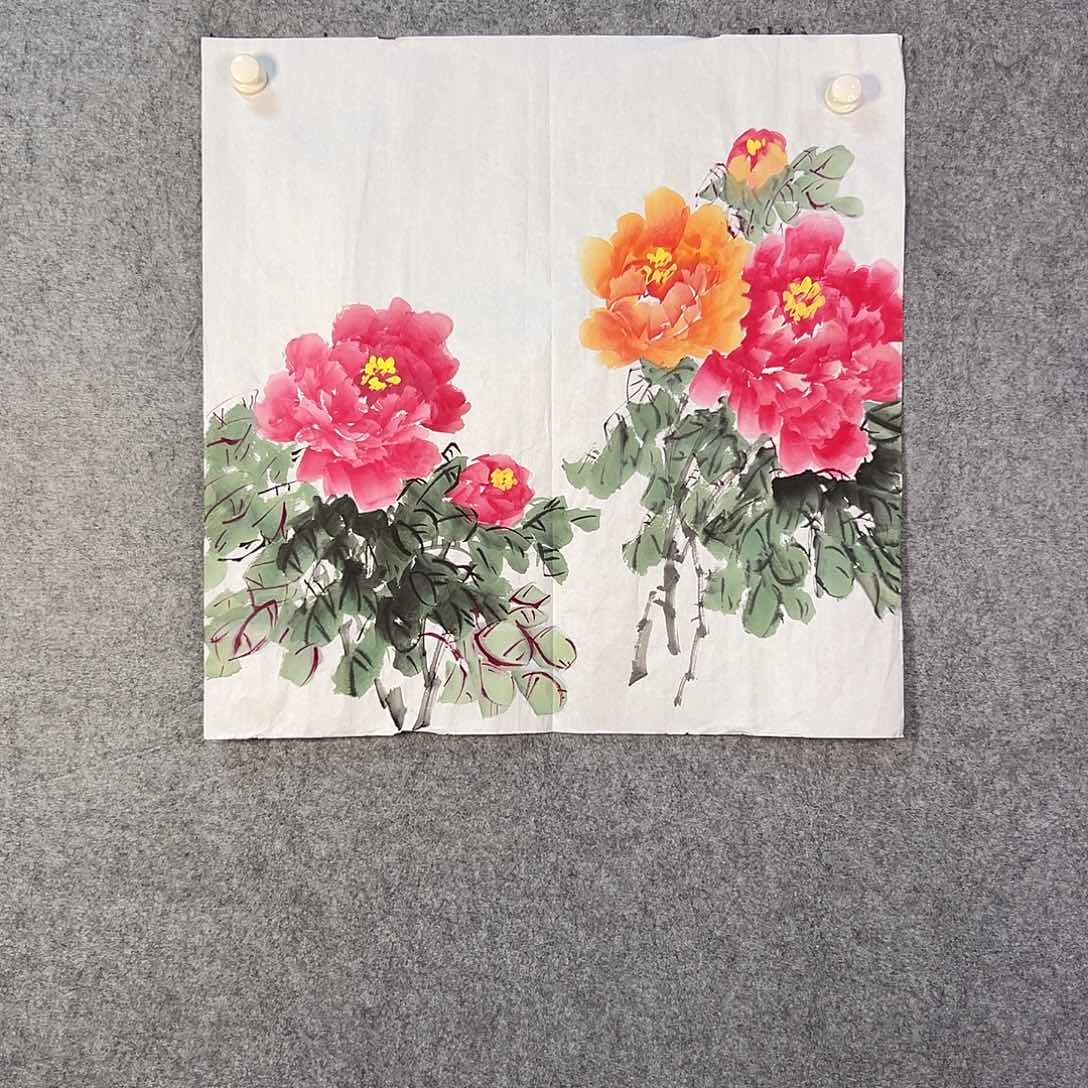 国画794 牡丹等植物生长于这里生长