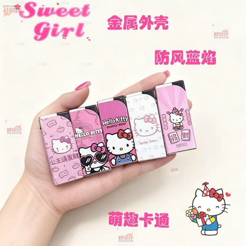 销量2万+金属蓝颜防风直冲机卡通可爱图案打火机