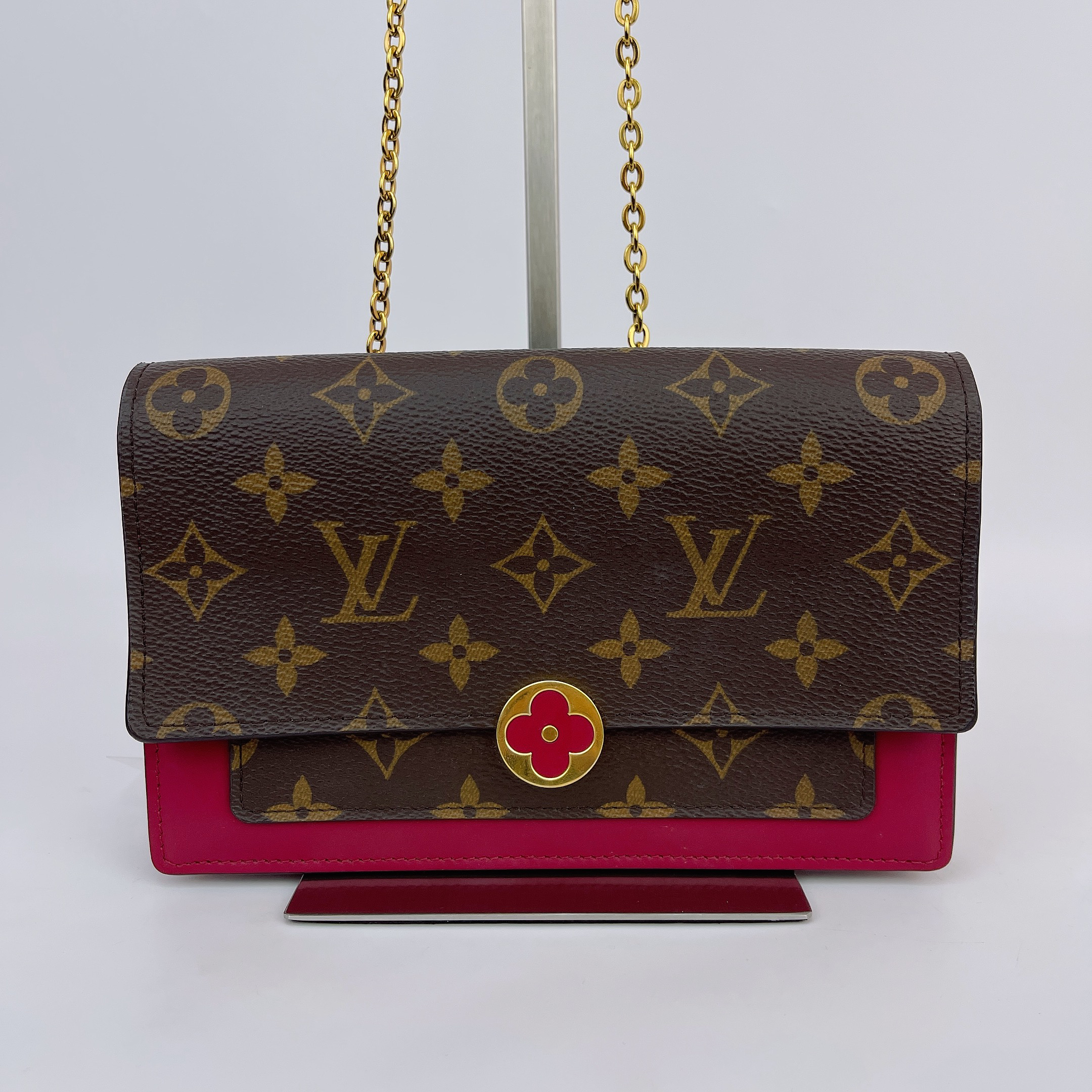 95新 LouisVuitton/路易威登 LVflore红户扣底长19 芯片款 M395