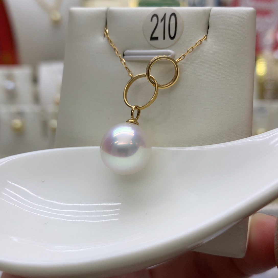 海水珍珠项链18K金镶嵌