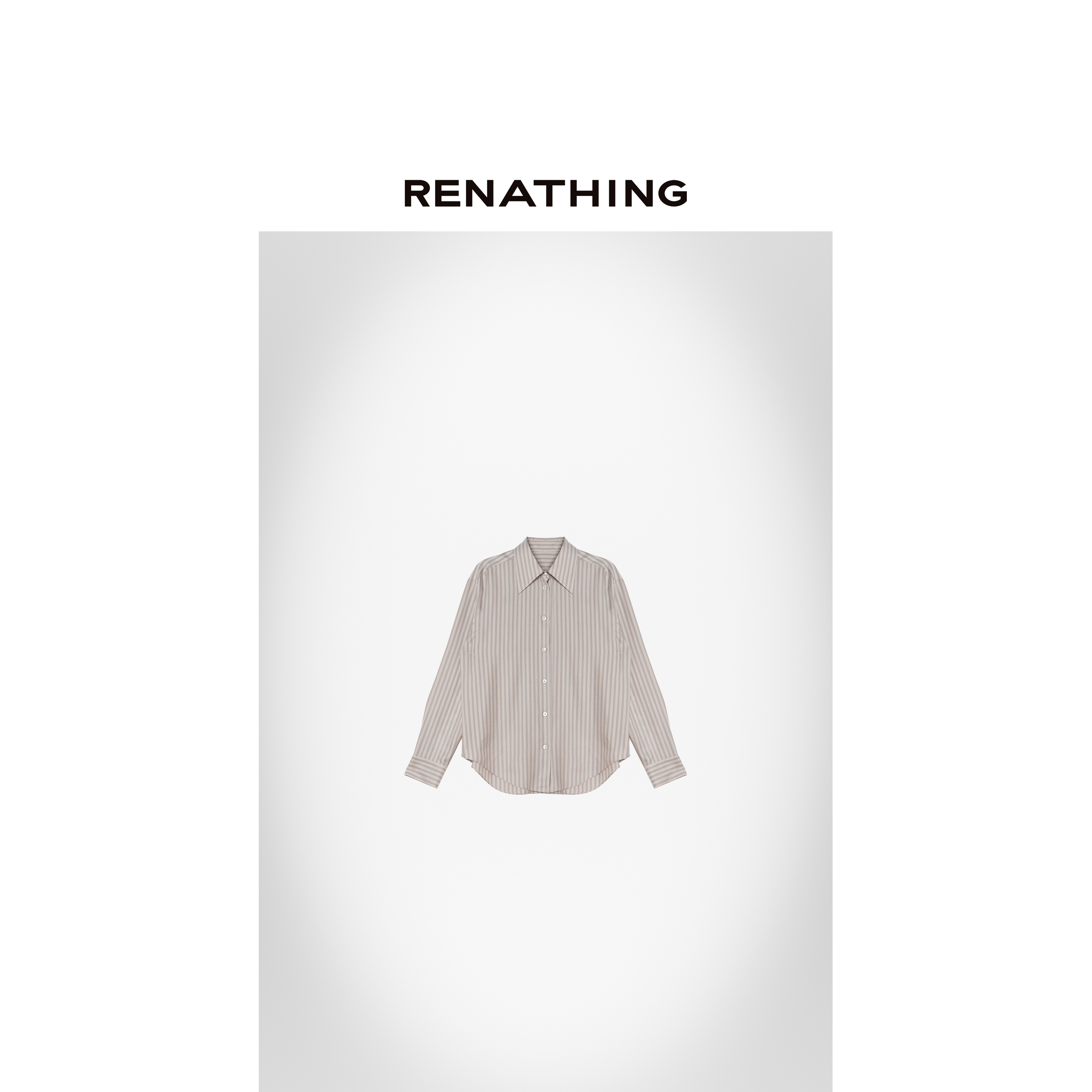 【RENATHING】极简优雅条纹衬衫
