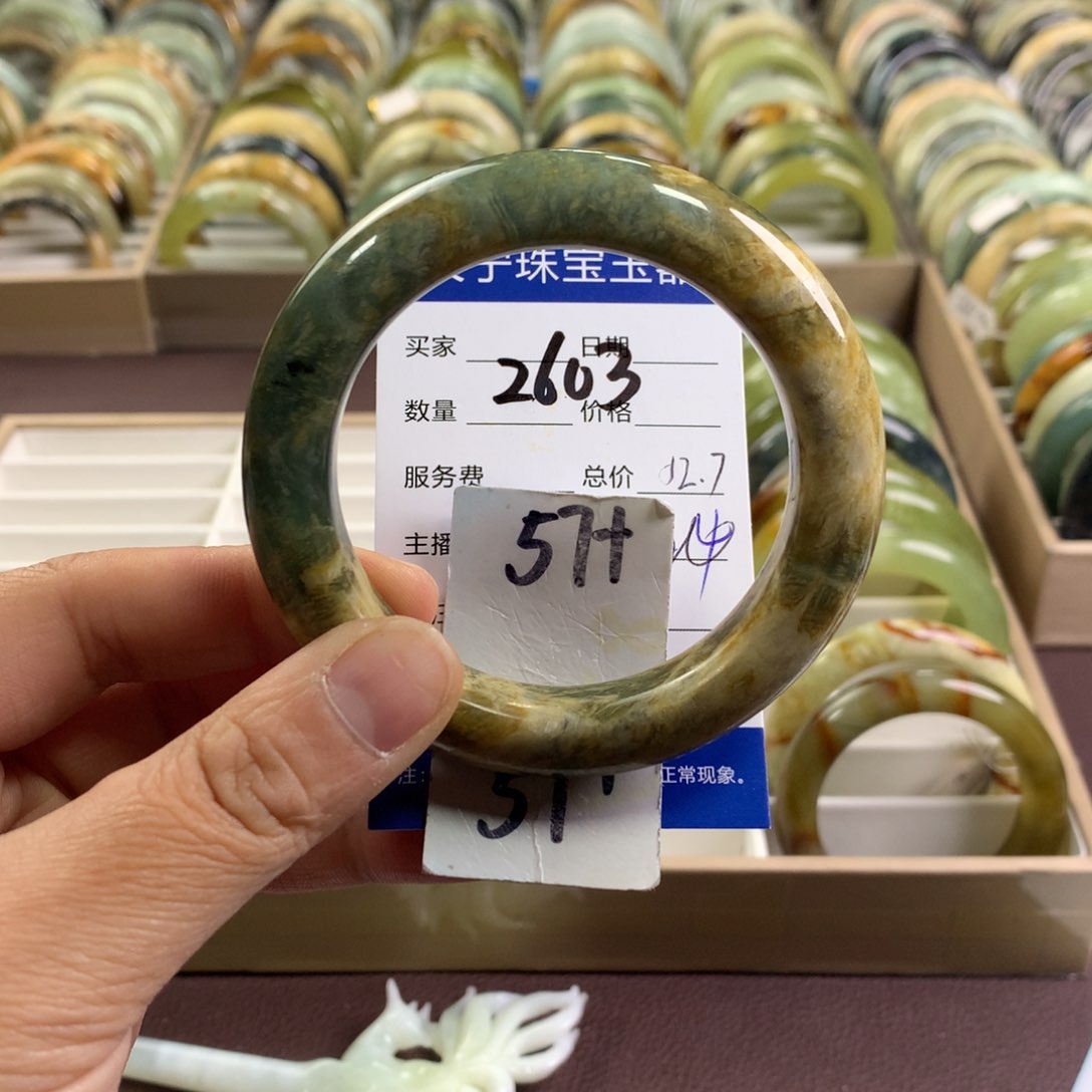 蛇纹石玉未镶嵌发饰2603