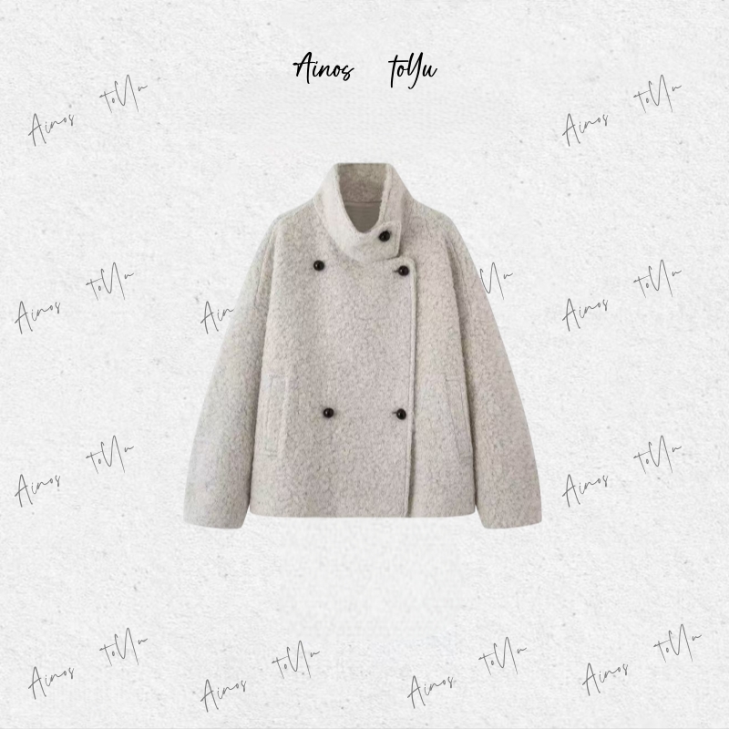 【艾家商场同款】2025年冬季新百搭立领羊羔毛外套上衣女4123