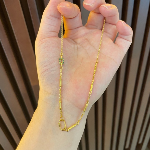 足金999 好运转运珠项链锦鲤顺字秤砣百搭链