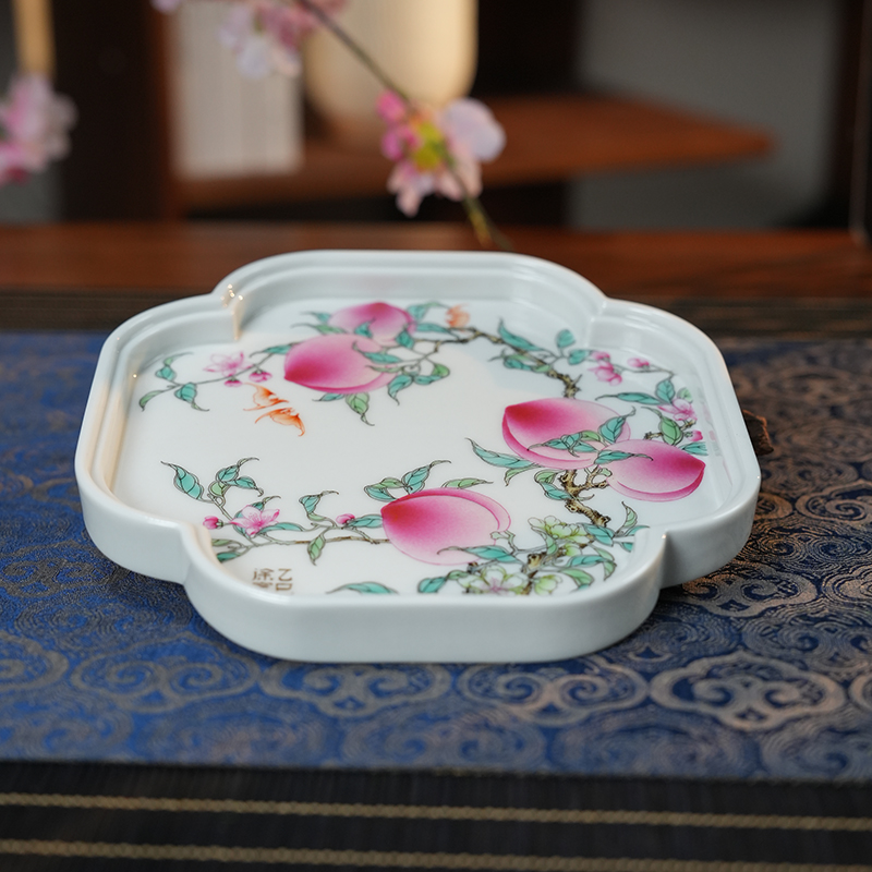 【墨舍名窑】徐窑五桃海棠花壶承xuyao412