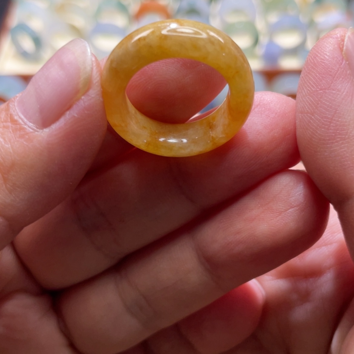 【闪购商品】翡翠戒指未镶嵌天然翡翠14-15圈