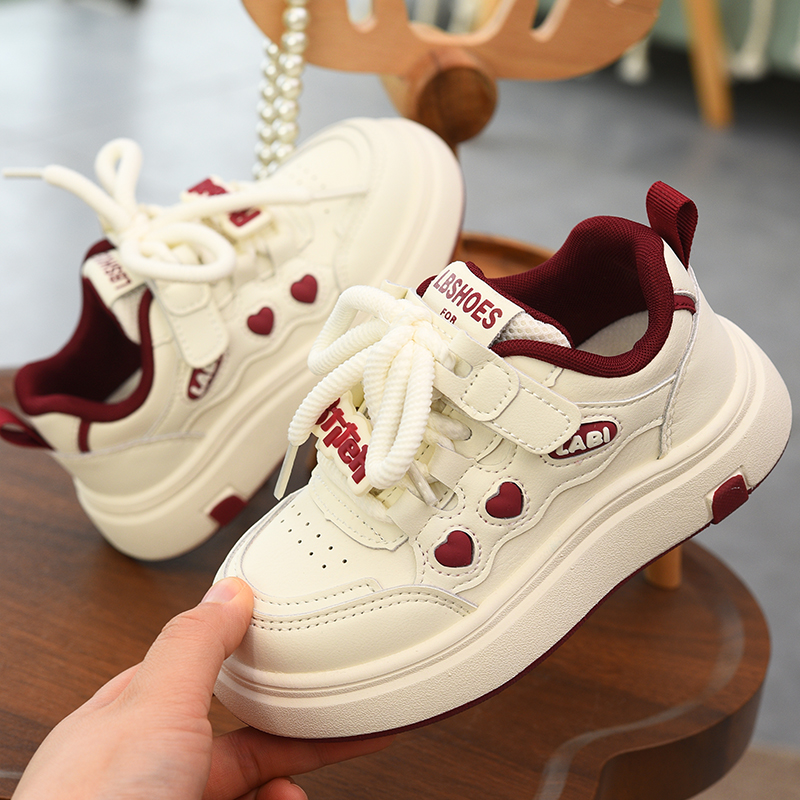 女童板鞋童鞋2025秋季新款单鞋儿童休闲鞋小白鞋女宝宝软底运动鞋