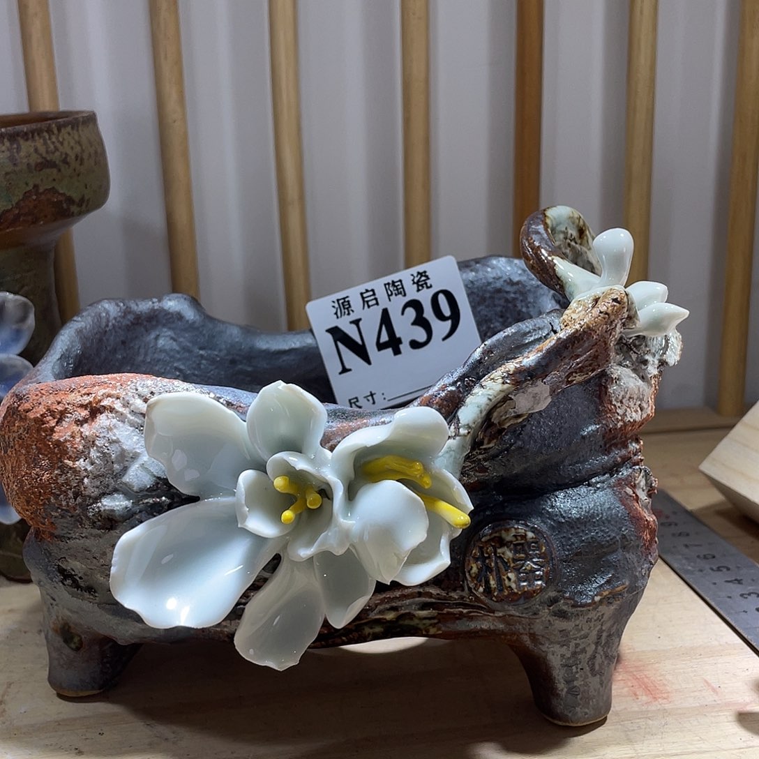 紫砂花盆景德镇陶瓷花盆439
