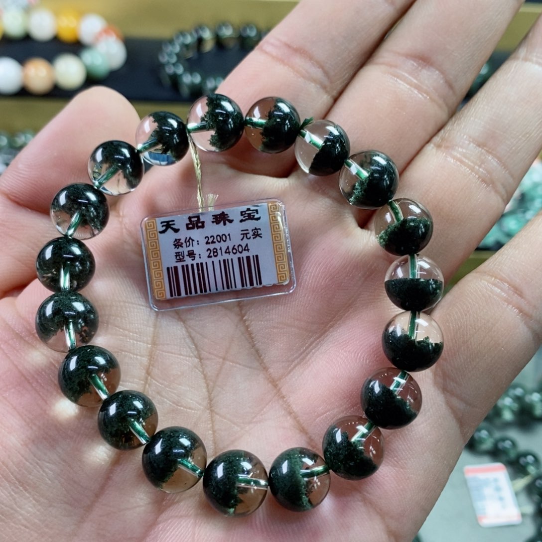 水晶手串未镶嵌莲*绿幽灵2814604
