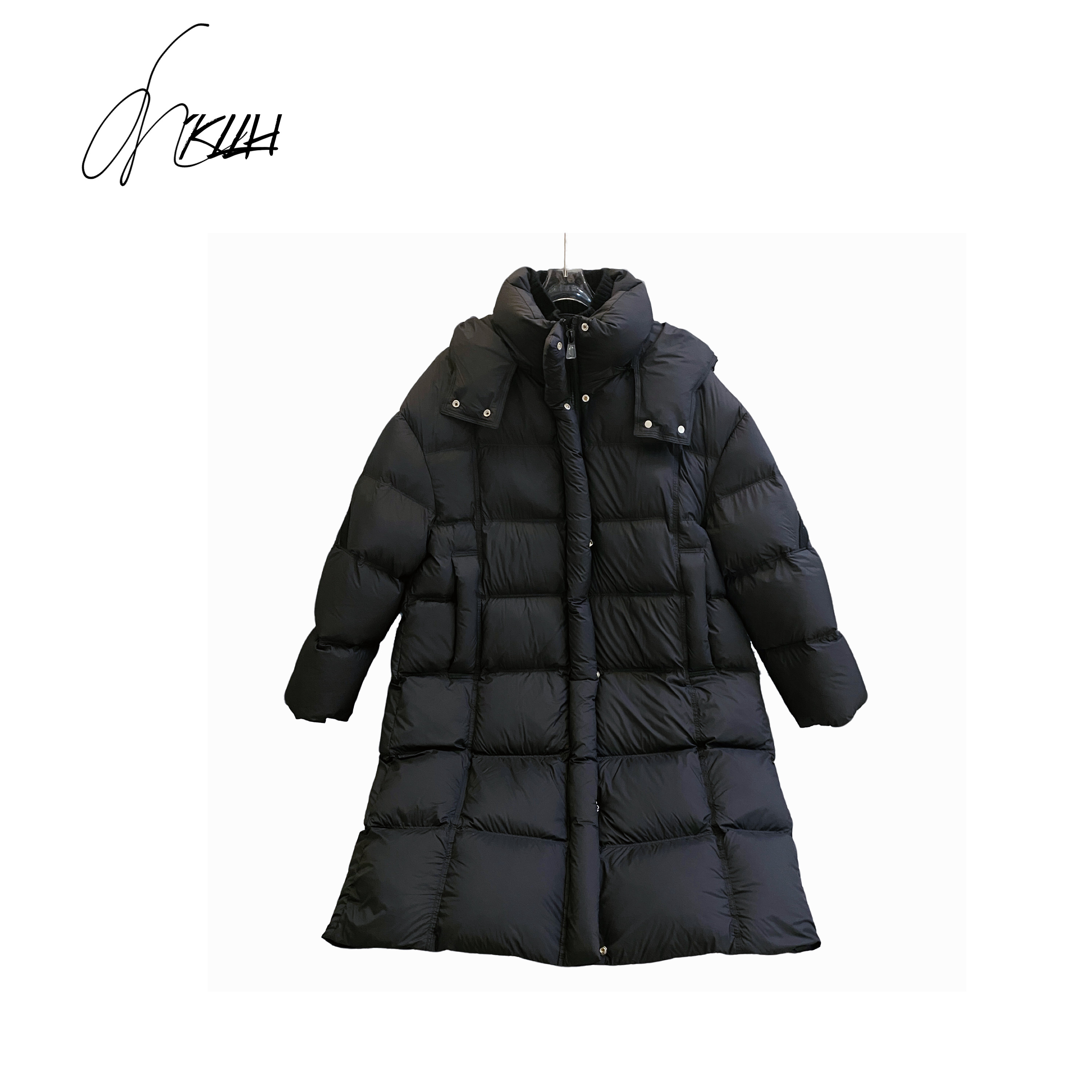 冬季新款时尚休闲女士长款连帽加厚保暖羽绒