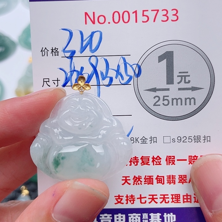 翡翠未镶嵌吊坠(不含链)