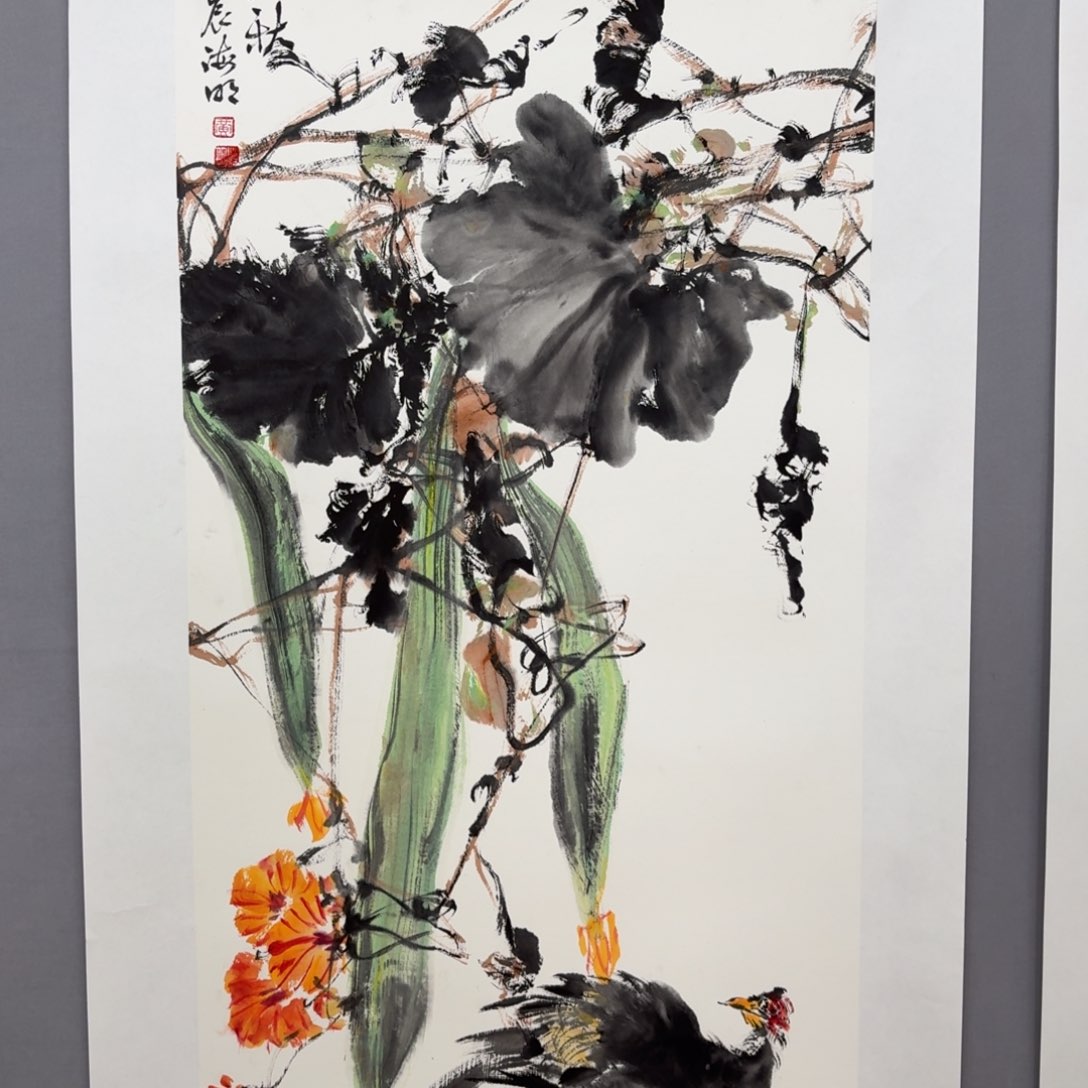 国画艺术家真人手绘