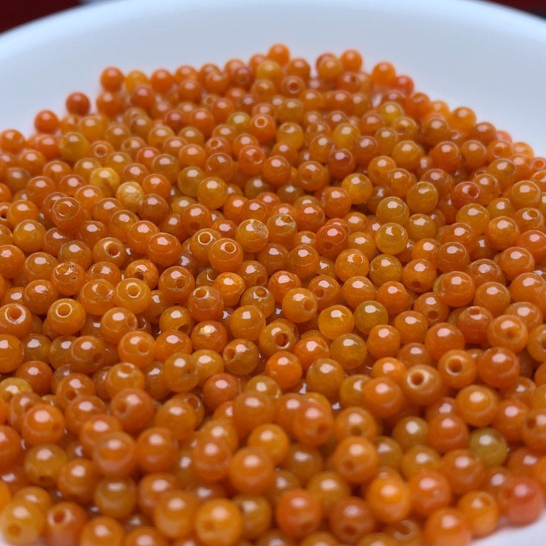 【闪购商品】翡翠手链未镶嵌卡3.5冰红100个