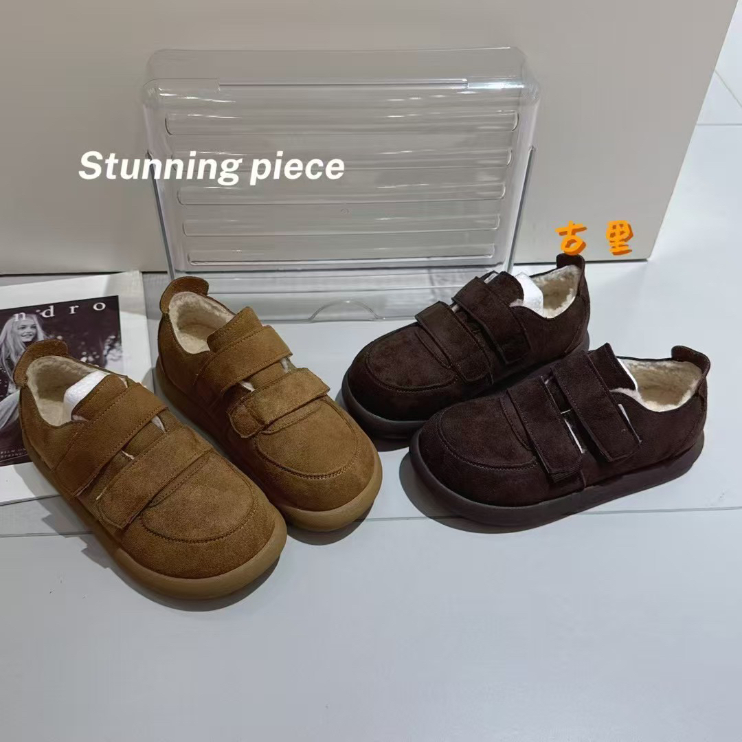 诗涵家 魔术贴加绒博肯单鞋137-600