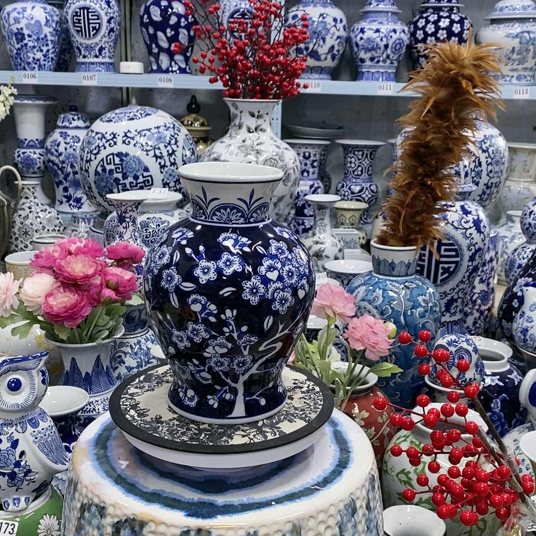 【闪购商品】摆件冰梅石榴瓶瓷器摆件…………………………