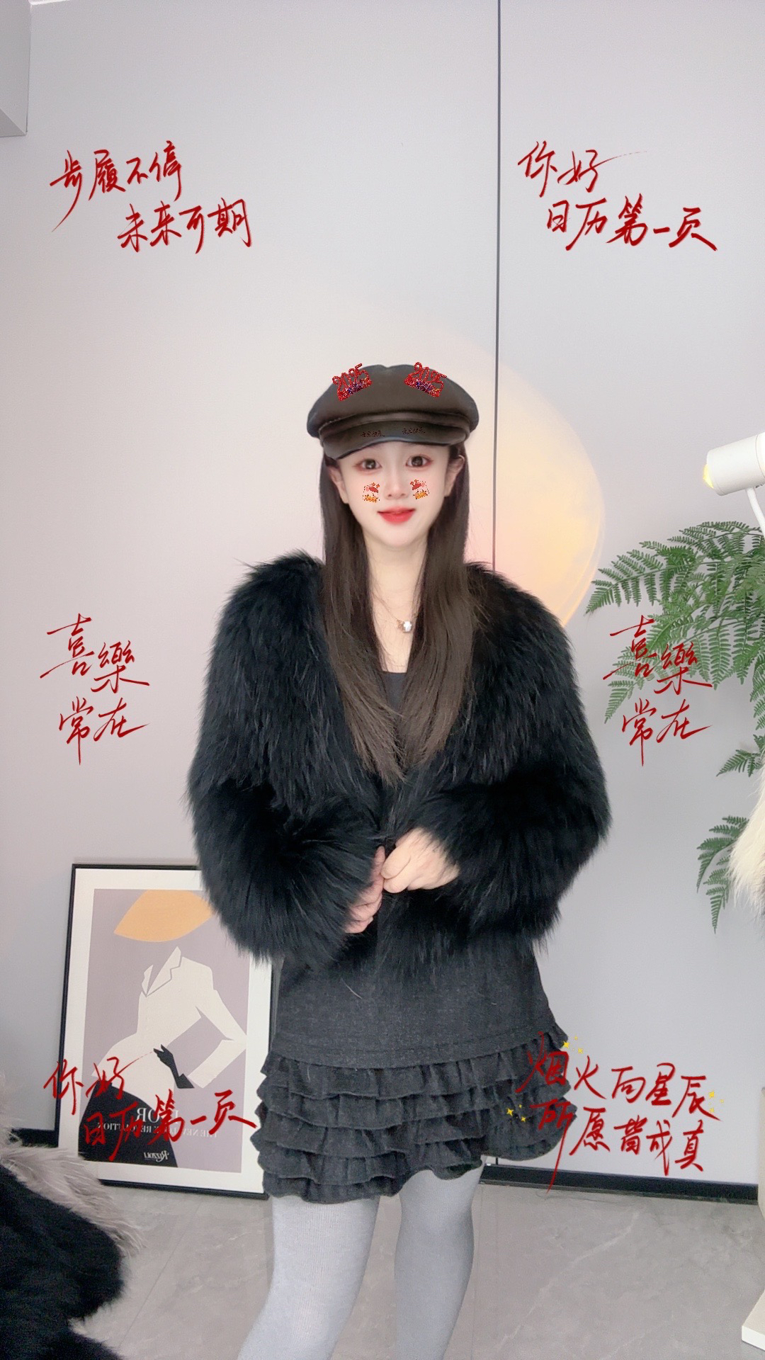 2025年特薄款双面编织海宁皮草貉子毛外套50cm