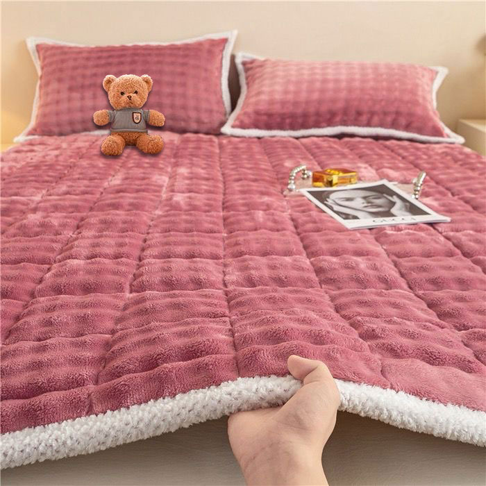 冬季泡泡绒床垫加密加厚加绒保暖软垫家用单人学生宿舍床褥子垫被