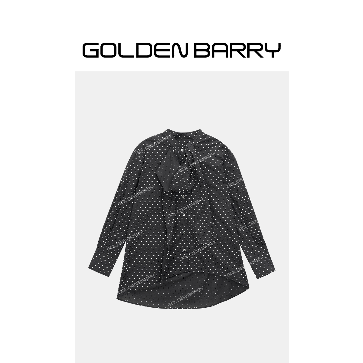 GOLDENBARRY|212604不对称领结衬衫
