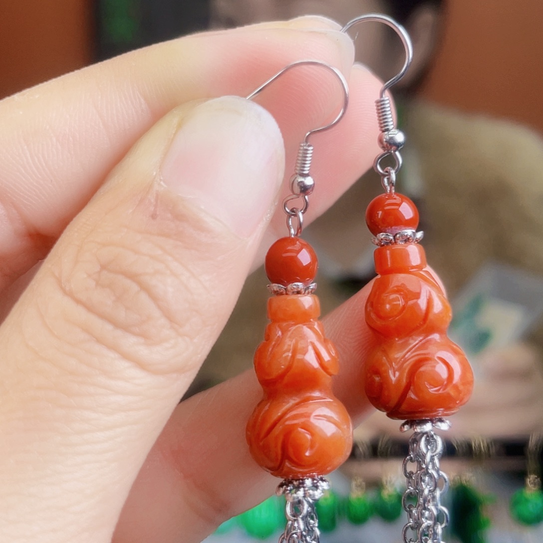 翡翠未镶嵌耳饰饰品