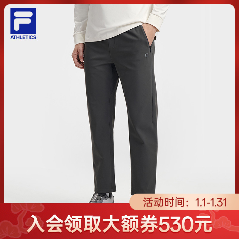 FILA斐乐男士运动裤户外保暖宽松休闲直筒运动舒适A11M611601F