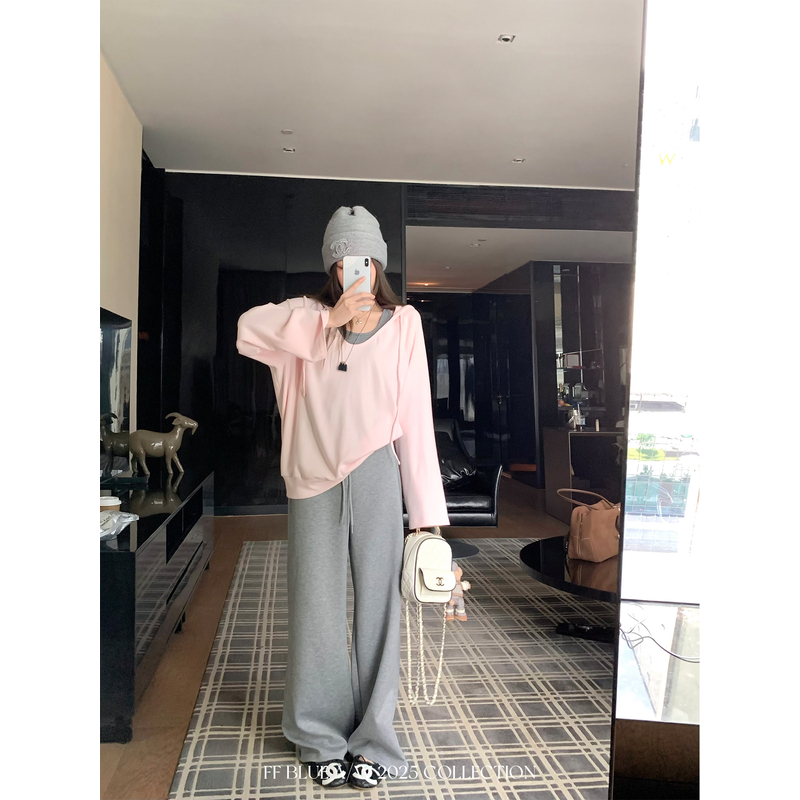 FF BLUE【lulu同款】秋冬bi备经典百搭3色高弹高垂卫裤半身长裙女