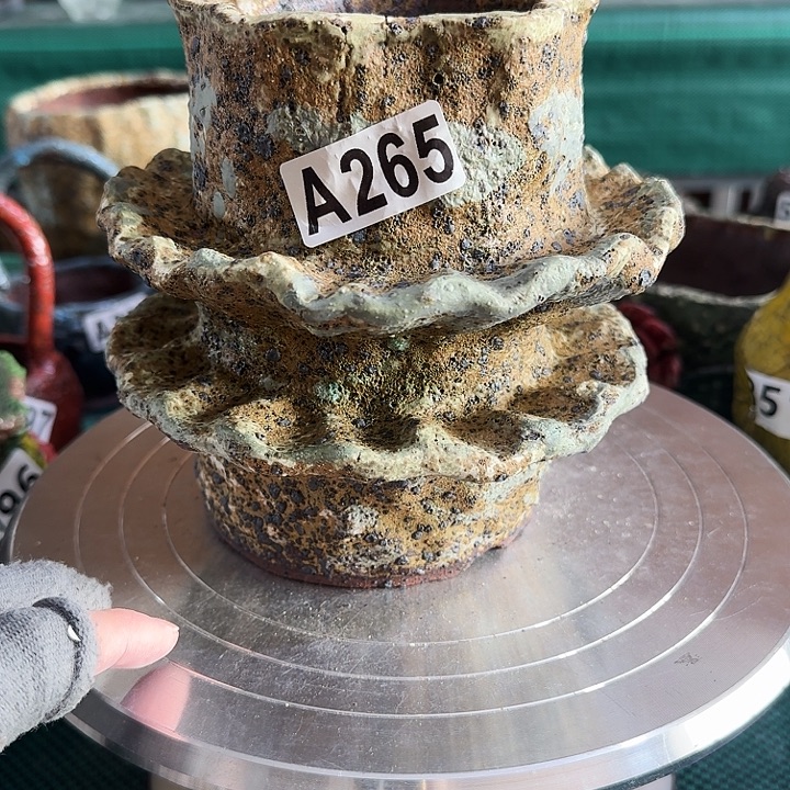 内口8高15粗陶手工