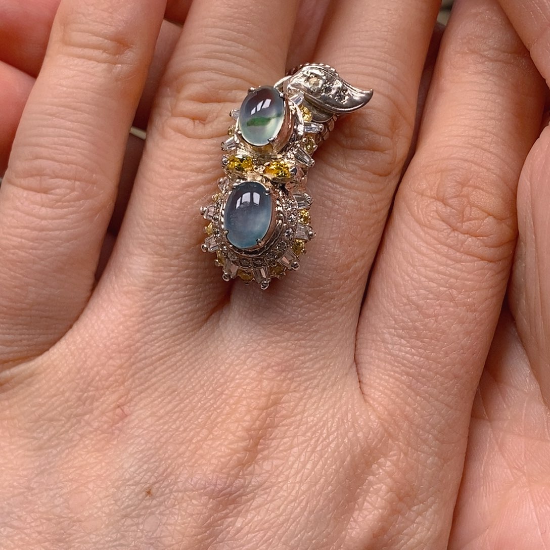 翡翠戒指未镶嵌翡翠蛋面